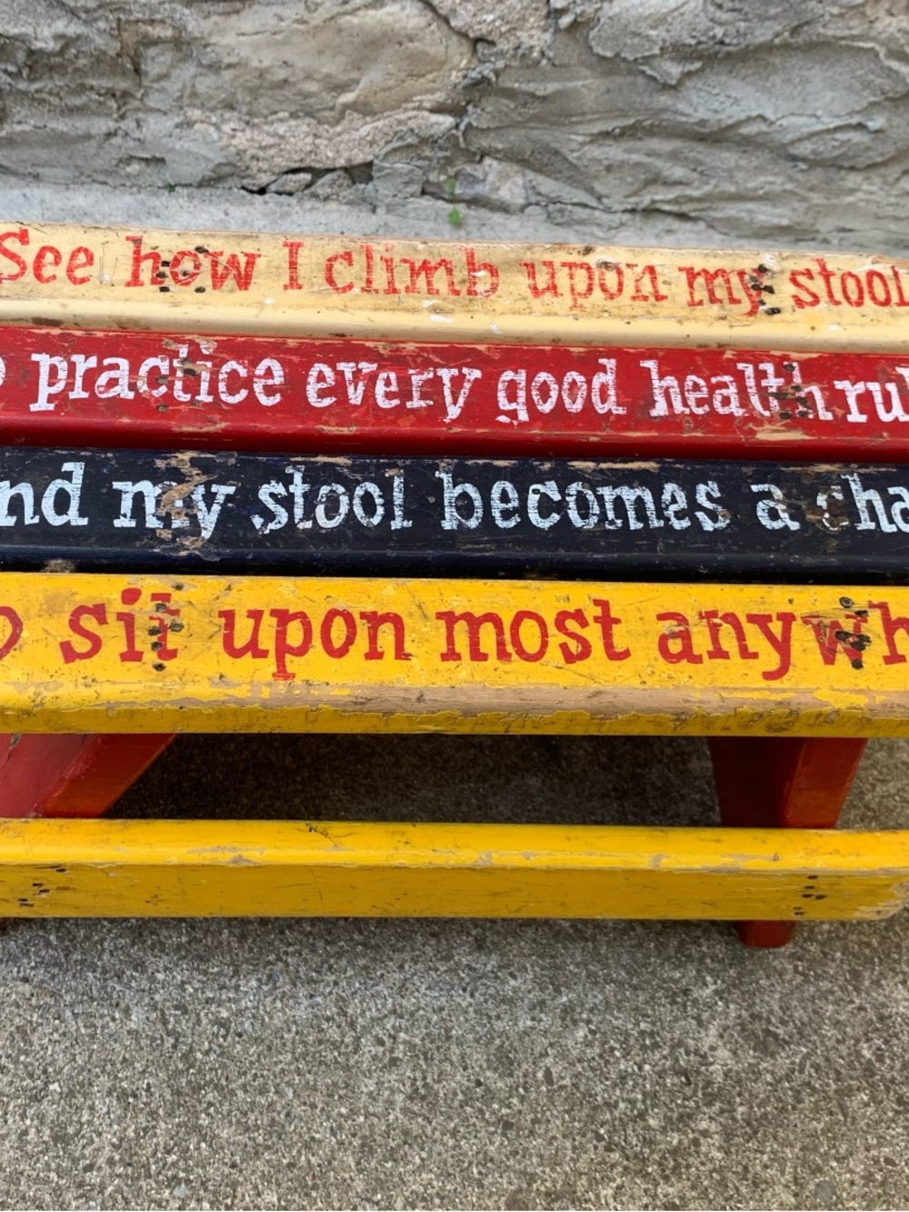 Vintage Children's Step Stool Mid Century